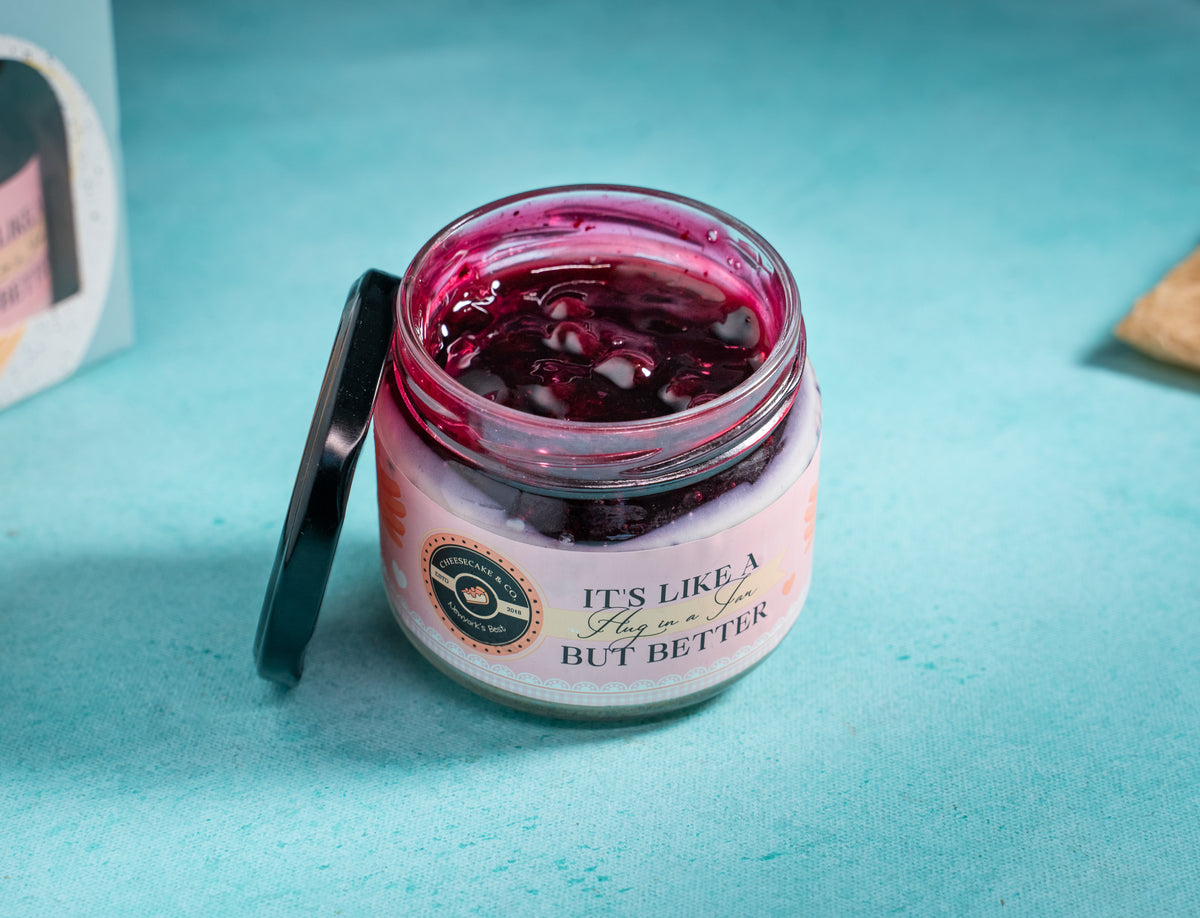 Blueberry Baked Cheesecake Jar